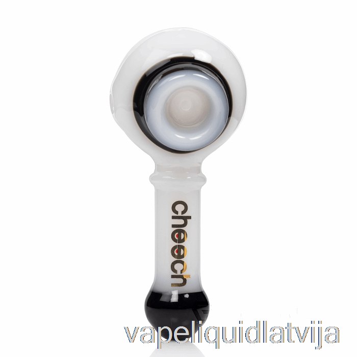 Vaigu Stikla Dual Spoon Pipe Melns/balts Vape šķidrums